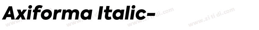 Axiforma Italic字体转换
